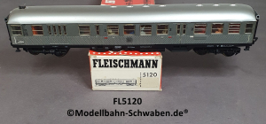 Fleischmann 5120 H0 Nahverkehrssteuerwagen Silberling m. Innen- und Zugschlussbeleuchtung, DB, OVP