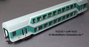 Fleischmann 5125 H0 Doppelstockwagen, 2. Kl., BN 50 80 26-35 090-2, DB, OVP, Beleuchtet