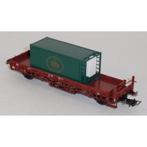 Fleischmann 5257 H0 Flachwagen bel.mit Kühlcontainer Jever, DB, OVP