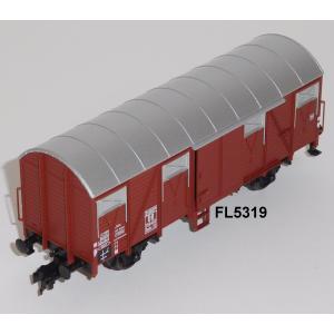 Fleischmann 5319 H0 Gedeckter Güterwagen Gmhs 53 m.Schlußlichtlaterne, DB, OVP