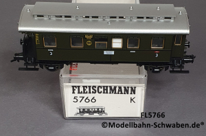 Fleischmann 5766 H0 Personenwagen 3. Kl., 92467 Breslau, DRG, OVP