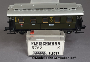 Fleischmann 5767 H0 Personenwagen 3. Kl.,92343 Altona, DRG, OVP