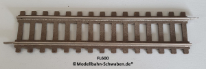 Fleischmann 600 Spur 0, Gleis Gerade Länge 220mm