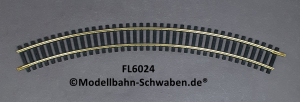 Fleischmann 6024 Modell-Gleis gebogen R1=357/45°