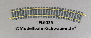 Fleischmann 6025 Modell-Gleis gebogen R1=357/30°