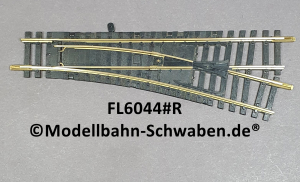 Fleischmann 6044#R Modell-Gleis Weiche, Hand, rechts,