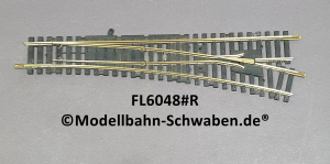 Fleischmann 6048#R Modell-Gleis Schnellfahrweiche, Hand, rechts,