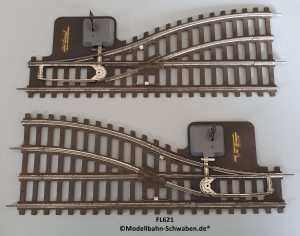 Fleischmann 621 Spur 0, Gleis Weichenpaar Handbetrieb, OVP
