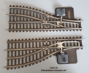Fleischmann 621 Spur 0, Gleis Weichenpaar Handbetrieb, OVP