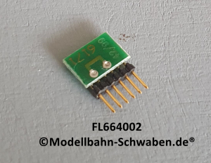 Fleischmann 664002 Stecker 6-polig für Schnittstelle nach NEM 651