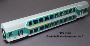 Fleischmann 975124 H0 Doppelstockwagen „DEUTSCHE TELEKOM“ 1./2. Kl., DB, OVP, Beleuchtet