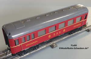 Fleischmann 411 Spur 0, Speisewagen 4-achsig, DSG, rot