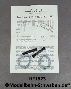 Herkat 1823 Schaltkontakt für N-Gleise ohne Schotterbett, 34x8x4,5mm, 2 Stk. OVP