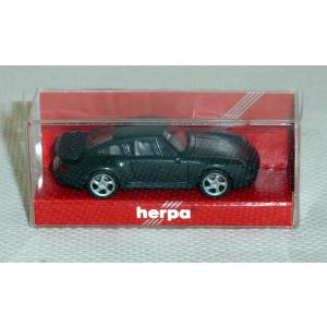 Herpa 021890-002 Porsche 911 Turbo, Schwarz