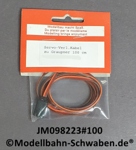 Jamara 098223 Servo Verlängerungskabel, Graupner, 0,14², flach L=1000mm, OVP
