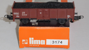 Lima 3174 H0 Hochbordwagen 21 RIV mit Kohle beladen, FS, OVP