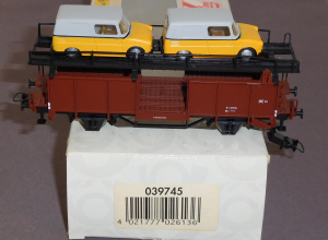 Lima 39745 H0 Autotransportwagen Laaes m. Post VW 2 x Fridolin, EDP, DB, OVP