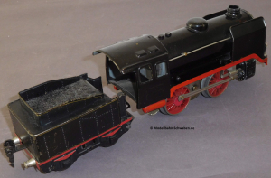 Märklin R66/12910 Spur 0, Dampflok R66/12910 elektrisch 20V, mit Tender R919/0