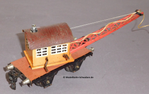 Märklin 1668 Spur 0, Blech Kranwagen m.Kranhaus, Bauzeit ca. 1947