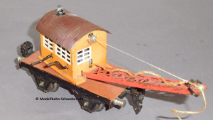 Märklin 1668 Spur 0, Blech Kranwagen m.Kranhaus, Bauzeit ca. 1947