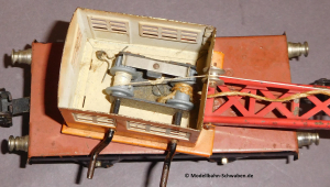 Märklin 1668 Spur 0, Blech Kranwagen m.Kranhaus, Bauzeit ca. 1947