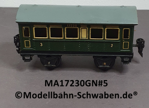 Märklin 17230 Spur 0, Blech Personenwagen 2./3. Kl., Grün, 145 mm