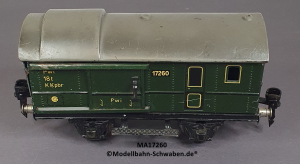Märklin 17260 Spur 0, Blech Gepäckwagen, grün, 165 mm