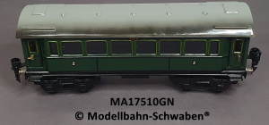 Märklin 17510 Spur 0, Blech D-Zug Personenwagen 2. Kl. 4-achsig, grün, OVP
