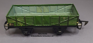 Märklin 1761K0 Spur 0, Blech Offener Güterwagen,autom.Kupplung, grün, Länge 165 mm