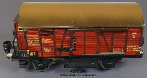 Märklin 17910B Spur 0, Blech Gepäckwagen m.BrH, Zugschlussbeleuchtung, rotbraun
