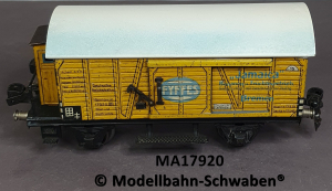 Märklin 1792 Spur 0, Blech, Gedeckter Güter-/Bananenwagen, FYFFES, hochgesetztes Brhs.,185 mm, Schiebetüren