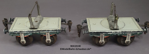 Märklin 18140 Spur 0, Paar Langholz-/ Drehschemelwagen ohne Ladung, vor 1929