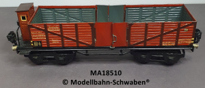 Märklin 18510 Spur 0, Blech, Offener Hochbordwagen, BrHs, 4-achsig, braun