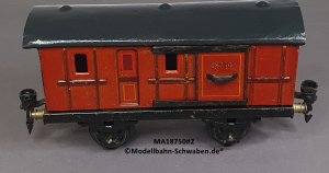 Märklin 18750 Spur 0, Blech Gepäckwagen, Schiebetüren, Rotbraun, 165 mm