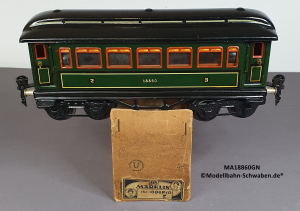 Märklin 18860 Spur 0, Blech Personenwagen 2./3. Kl. 4-achsig, grün