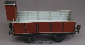 Märklin 19171 Spur 1, Offener Güterwagen, Bremserhaus, rotbraun, 200 mm