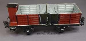 Märklin 19281 Spur 1, Offener Güterwagen, BrHs., Doppeltüren mit Riegelverschluss, Angeltüren, rotbraun, 245 mm
