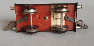 Märklin 1961 Spur 0, Drehschemelwagen, Rungen, Ketten, 30er Jahre