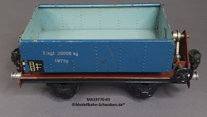 Märklin 19770 Spur 0, Blech Kippwagen, ab ca.1934, blau, 165 mm