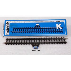 Märklin 2292 K-Anschlussgleis gerade mit Kondensator Länge 180 mm