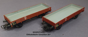 Märklin 305/2 H0 2 Stk. Niederbordwagen, DB, OVP, Bz. 1951