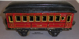 Märklin 31884 Spur 0, Blech Personenwagen 3. Klasse, braun, Innenbeleuchtung, Bauzeit vor 1929