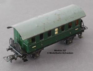 Märklin 327 H0 Blech Personenwagen 3.Kl. Bauzeit 1947-1950