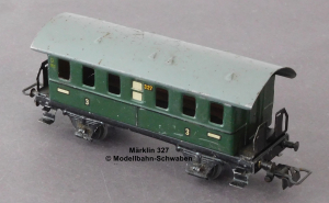 Märklin 327 H0 Blech Personenwagen 3.Kl. Bauzeit 1947-1950