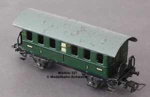 Märklin 327 H0 Blech Personenwagen 3.Kl. Bauzeit 1947-1950