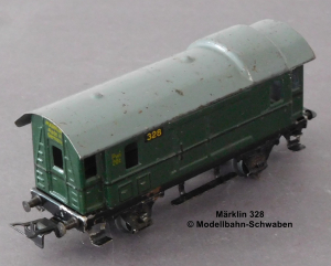 Märklin 328 H0 Blech Personenzug Gepäckwagen, Bauzeit 1947-1950