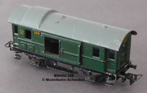 Märklin 328 H0 Blech Personenzug Gepäckwagen, Bauzeit 1947-1950