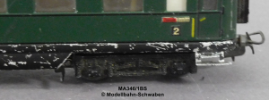 Märklin 346/1BS H0 Blech Schnellzugwagen mit Schlussleuchten, 2. Kl. B4ü, Bz.1951