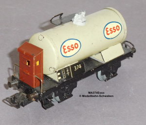 Märklin 374E1 H0 Blech Kesselwagen m. Bremserhaus 2-achsig Esso