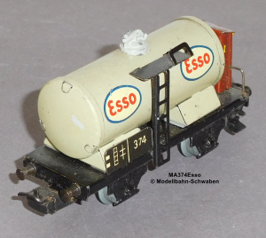 Märklin 374E1 H0 Blech Kesselwagen m. Bremserhaus 2-achsig Esso